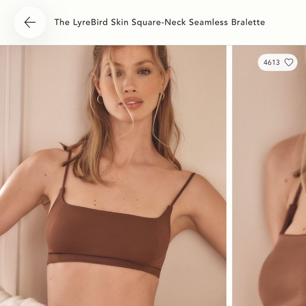Anthropologie LyreBird Square Neck Seamless Bralette – NWT – Eucalyptus Green